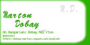 marton dobay business card